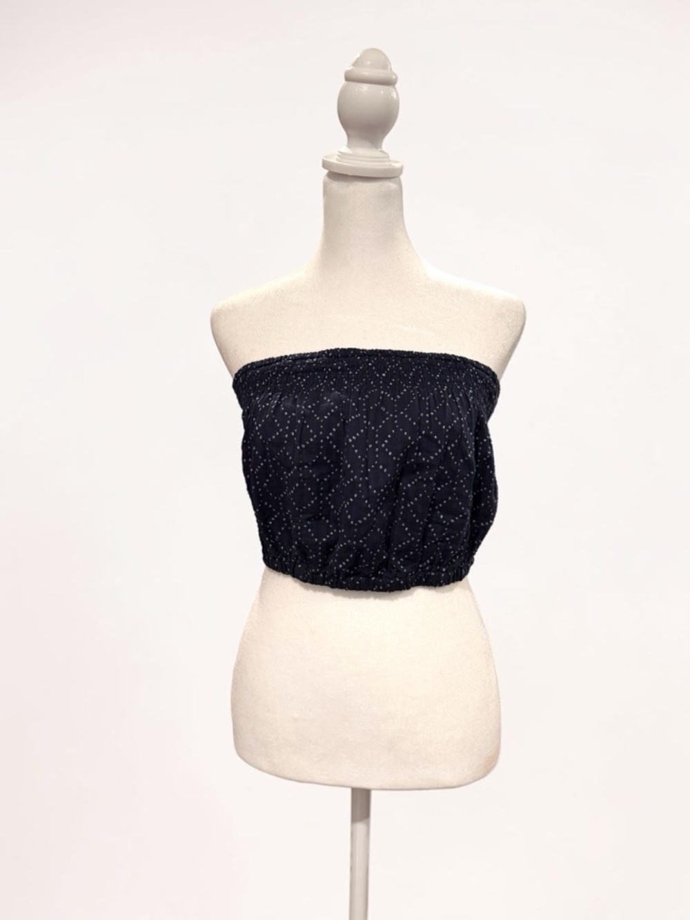 Universal Thread Navy Blue Polka Dot Strapless Tube Top Size Small